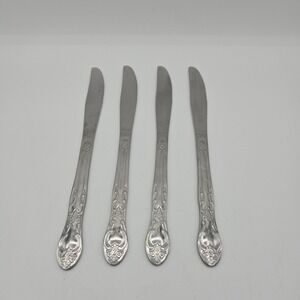 Oneida Ohsoh103‎ Stainless Thor Glossy Four Knives Discontinued Pattern Flatware